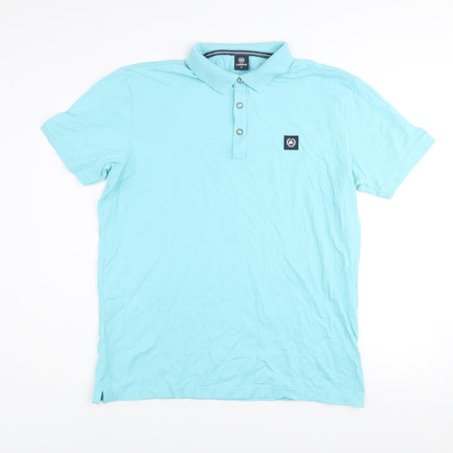 Lerros Mens Blue XL Cotton Elastane Short Sleeve Polo Shirt