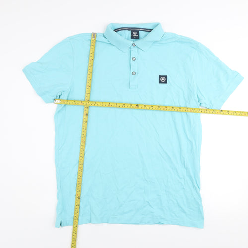 Lerros Mens Blue XL Cotton Elastane Short Sleeve Polo Shirt