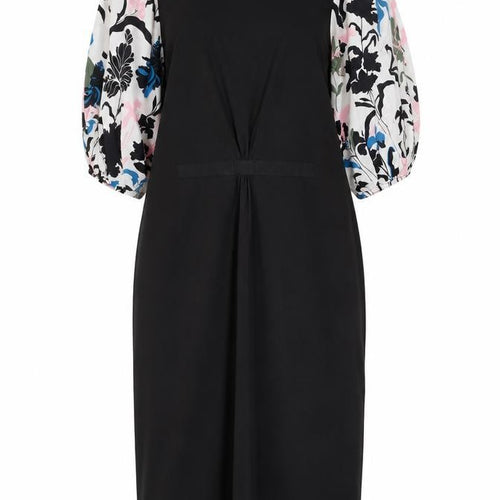 Carolyn Donnelly Women’s Black Floral Puff Sleeve Shift Dress Size S