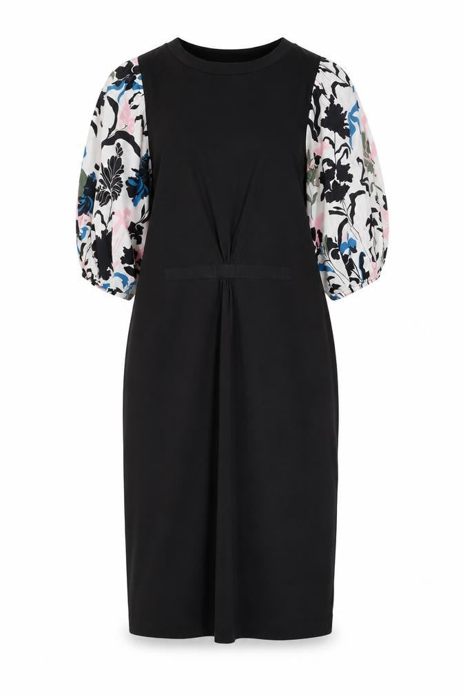 Carolyn Donnelly Women’s Black Floral Puff Sleeve Shift Dress Size S