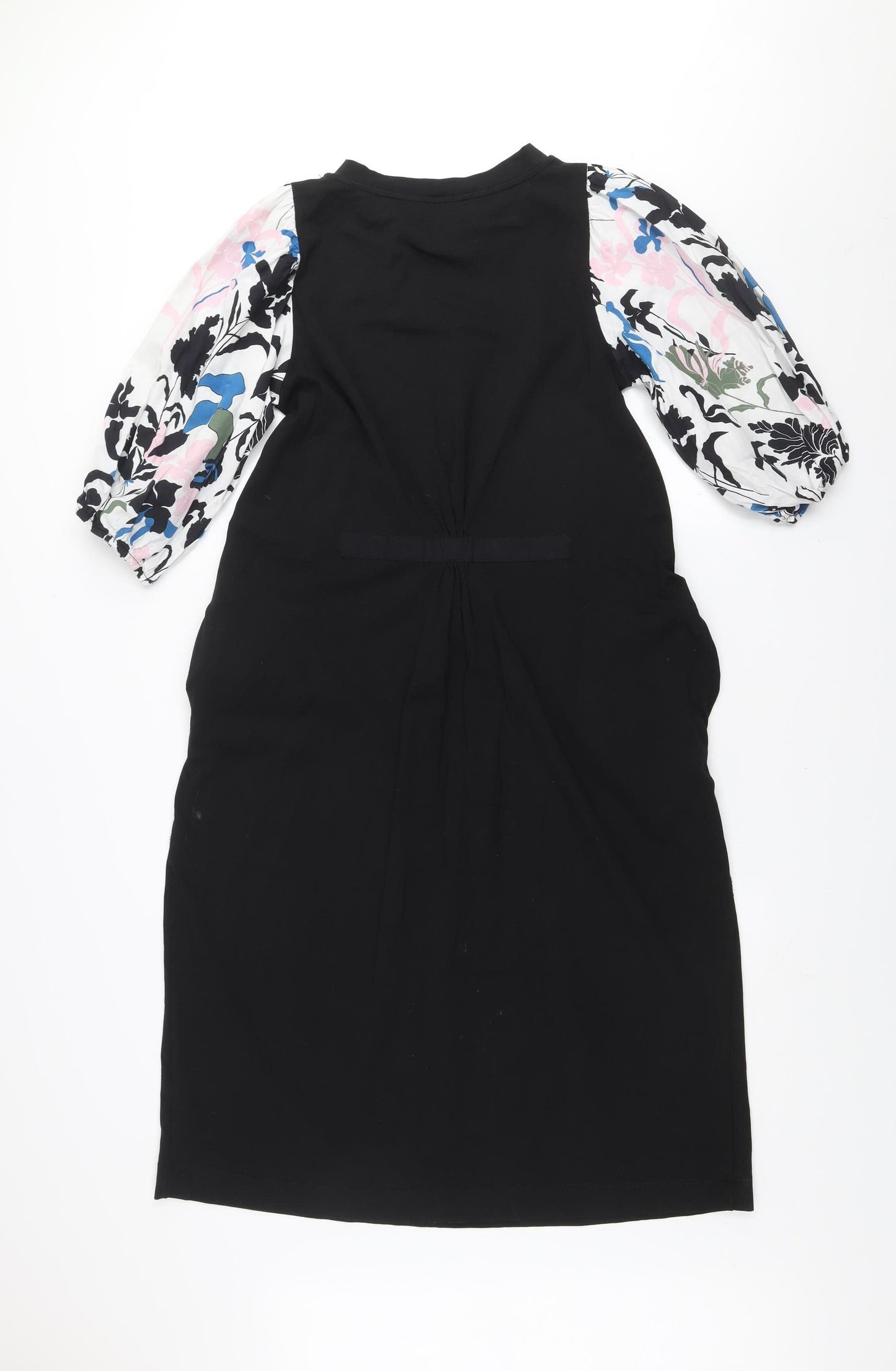 Carolyn Donnelly Women’s Black Floral Puff Sleeve Shift Dress Size S