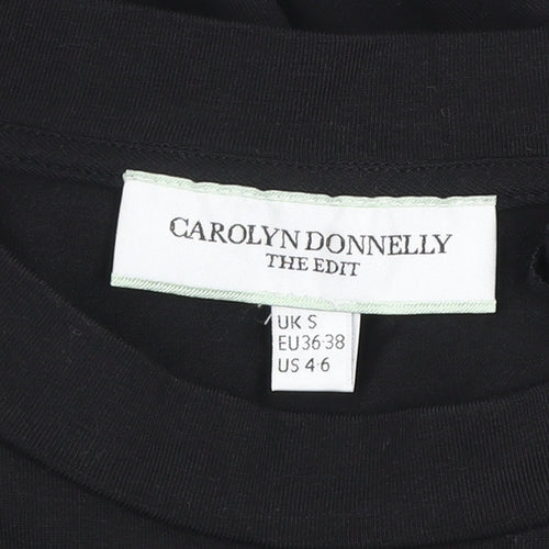Carolyn Donnelly Women’s Black Floral Puff Sleeve Shift Dress Size S