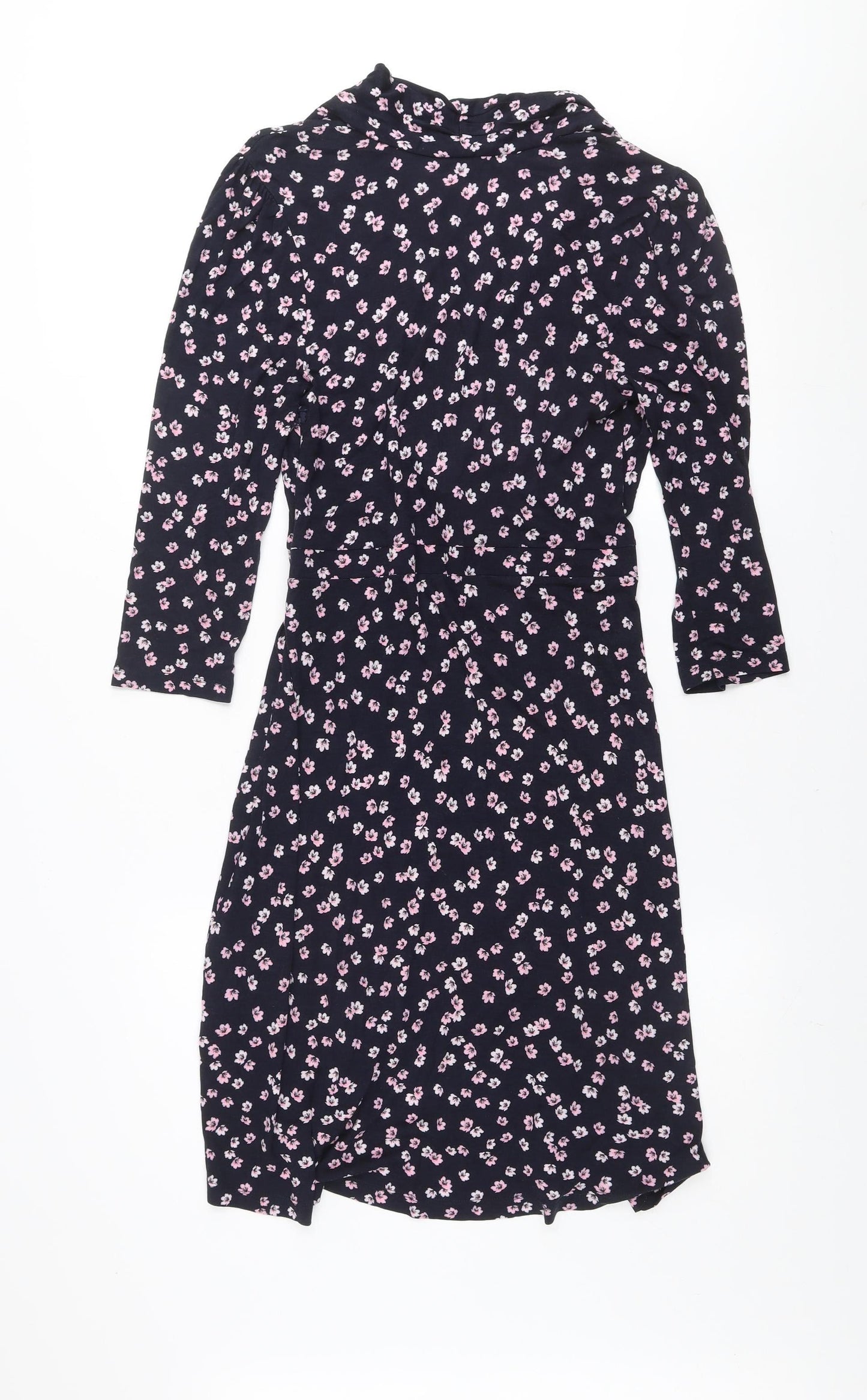 French Connection Women’s Blue Floral Wrap Dress Size 12 Viscose