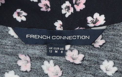 French Connection Women’s Blue Floral Wrap Dress Size 12 Viscose
