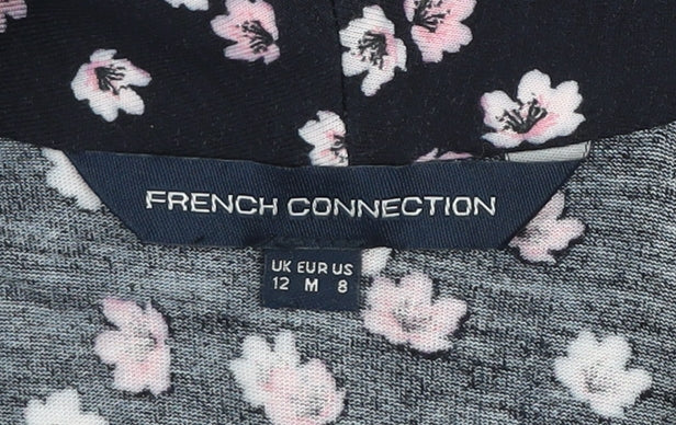 French Connection Women’s Blue Floral Wrap Dress Size 12 Viscose