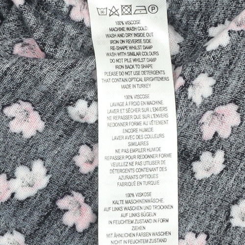 French Connection Women’s Blue Floral Wrap Dress Size 12 Viscose