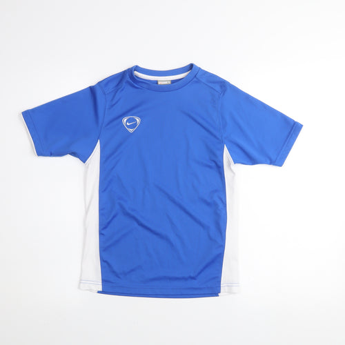 Nike Boys Blue Performance T-Shirt Size 8-10 Years Short Sleeve Lightweight Top