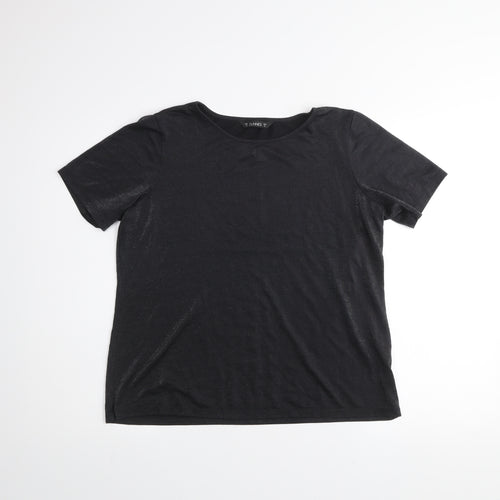Dunnes Women’s Black Short Sleeve Basic T-Shirt Size 12 Viscose Blend