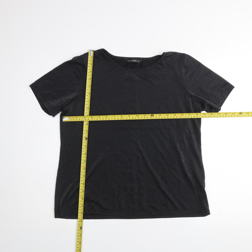 Dunnes Women’s Black Short Sleeve Basic T-Shirt Size 12 Viscose Blend