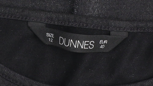 Dunnes Women’s Black Short Sleeve Basic T-Shirt Size 12 Viscose Blend