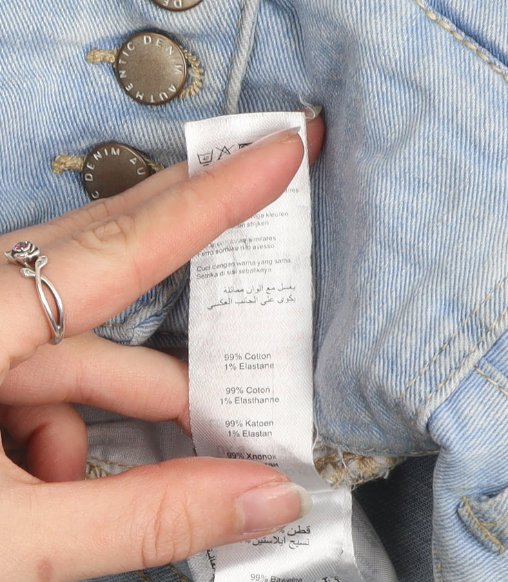 New Look Women’s Blue High Waist Skinny Denim Jeans Size 8