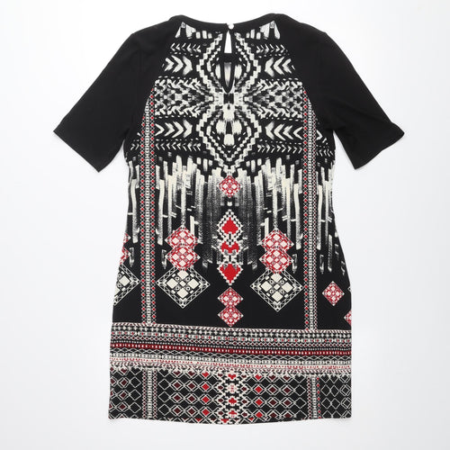 Star by Julien Macdonald Women's Black Geometric Shift Dress Size 10