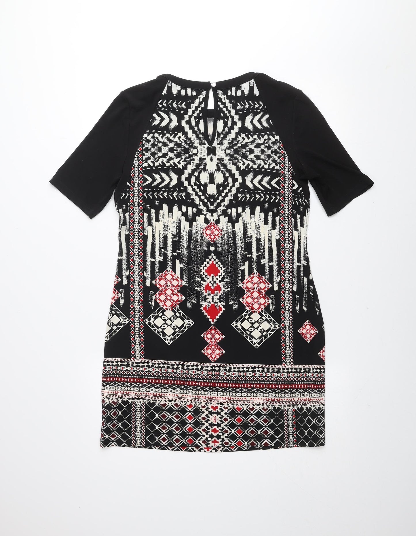 Star by Julien Macdonald Women's Black Geometric Shift Dress Size 10