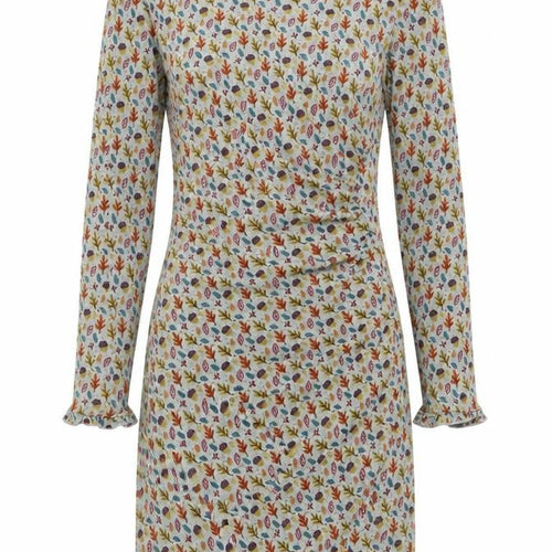 Md'M Women’s Multicoloured Floral Bodycon Dress Size 10 Long Sleeve Autumn Knit