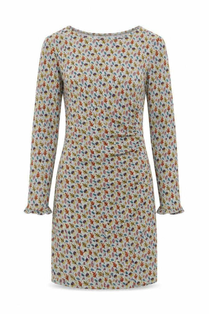 Md'M Women’s Multicoloured Floral Bodycon Dress Size 10 Long Sleeve Autumn Knit
