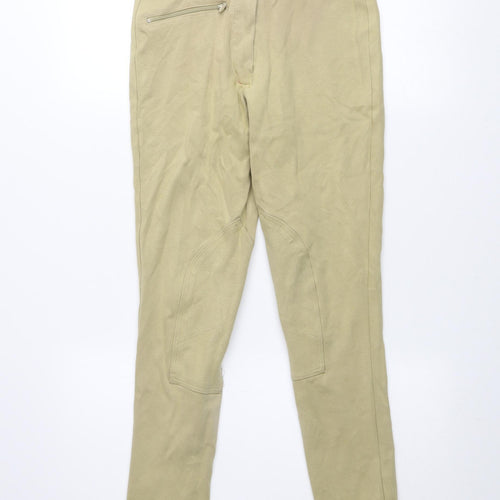 Crane Women's Beige Jodhpurs Trousers Size 8 Slim Fit Stretch Cotton