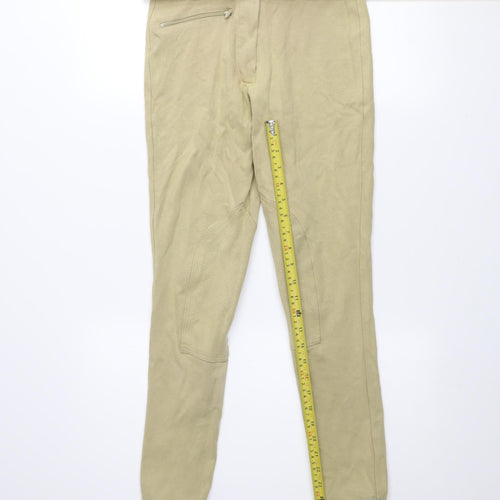 Crane Women's Beige Jodhpurs Trousers Size 8 Slim Fit Stretch Cotton