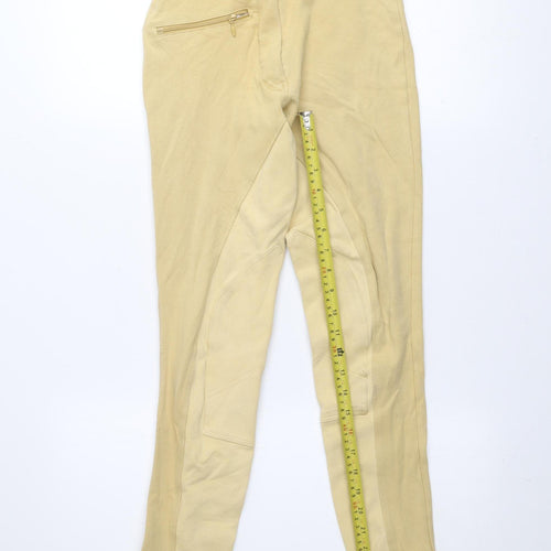 Crane Womens Beige Stretch Jodhpurs Size 8 Slim Fit Equestrian Trousers