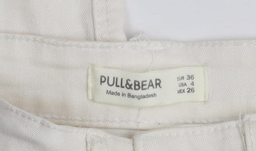 Pull & Bear Women's Ivory High Rise Skinny Jeans Size 8