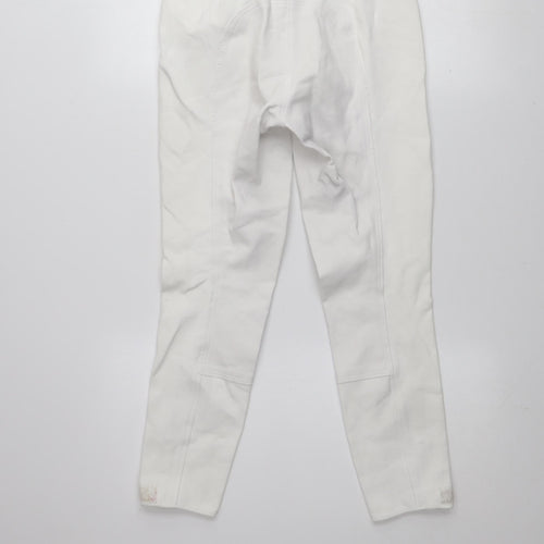 Tally Ho Women's White Cotton Stretch Jodhpurs Trousers 28in