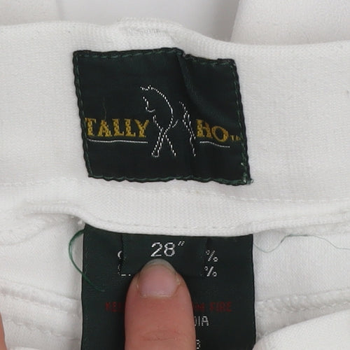 Tally Ho Women's White Cotton Stretch Jodhpurs Trousers 28in
