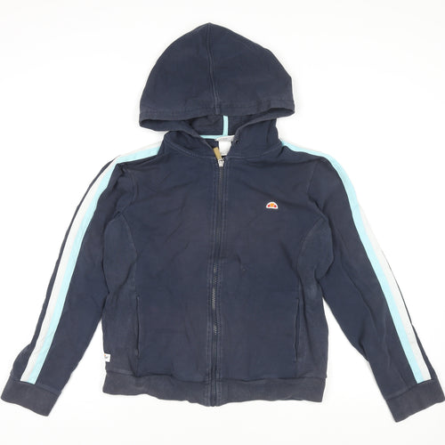 Ellesse Womens Blue Full Zip Hooded Jumper L Sports Casual