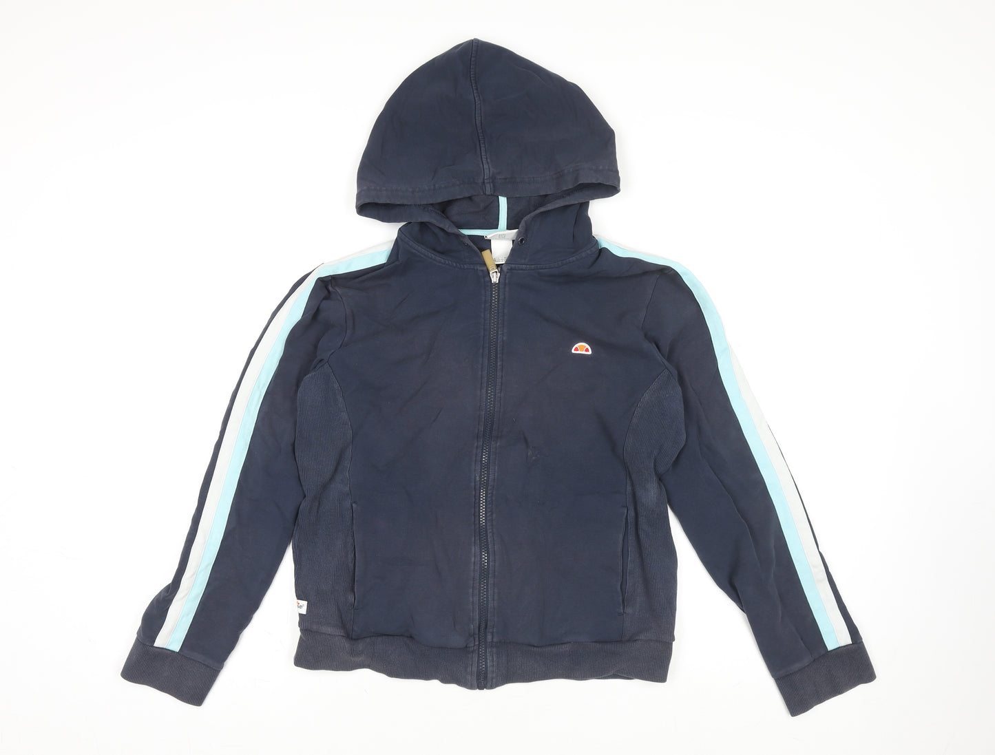 Ellesse Womens Blue Full Zip Hooded Jumper L Sports Casual