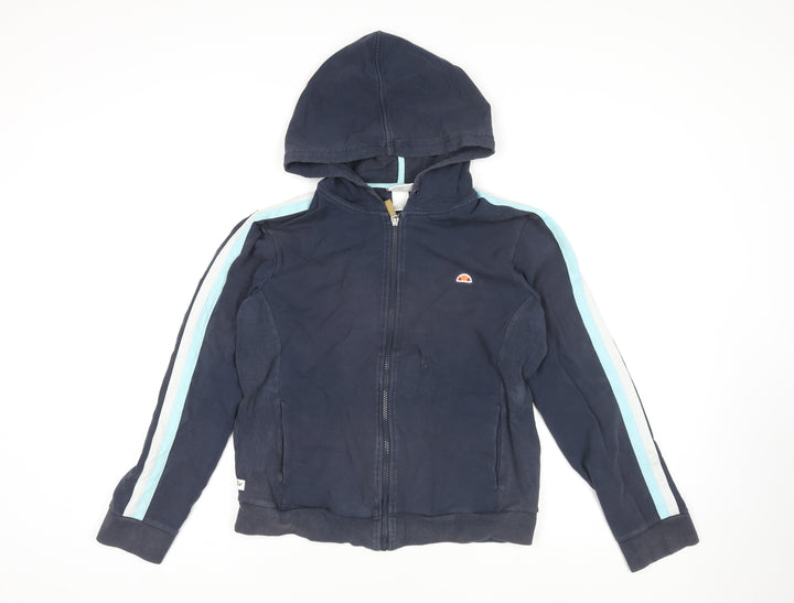 Ellesse Womens Blue Full Zip Hooded Jumper L Sports Casual