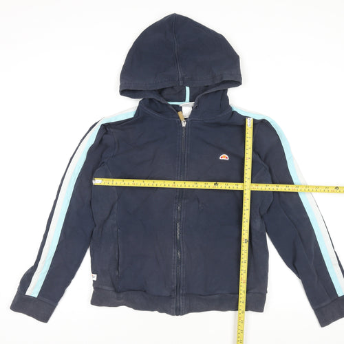 Ellesse Womens Blue Full Zip Hooded Jumper L Sports Casual