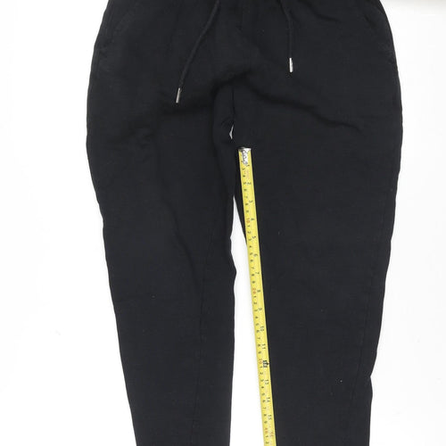 ASOS DESIGN Boys Black Jogger Trousers Small Fleece Tapered Fit Sweatpants