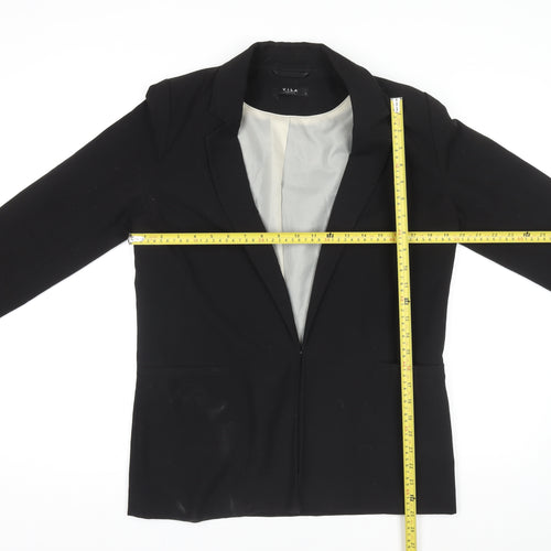 Vila Women Black M Longline Blazer Single-Breasted Jacket