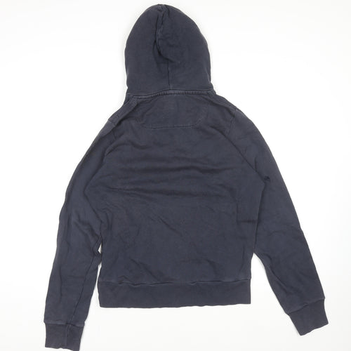 Diesel Men's Blue Hoodie Jumper L Graphic Print Cotton Casual