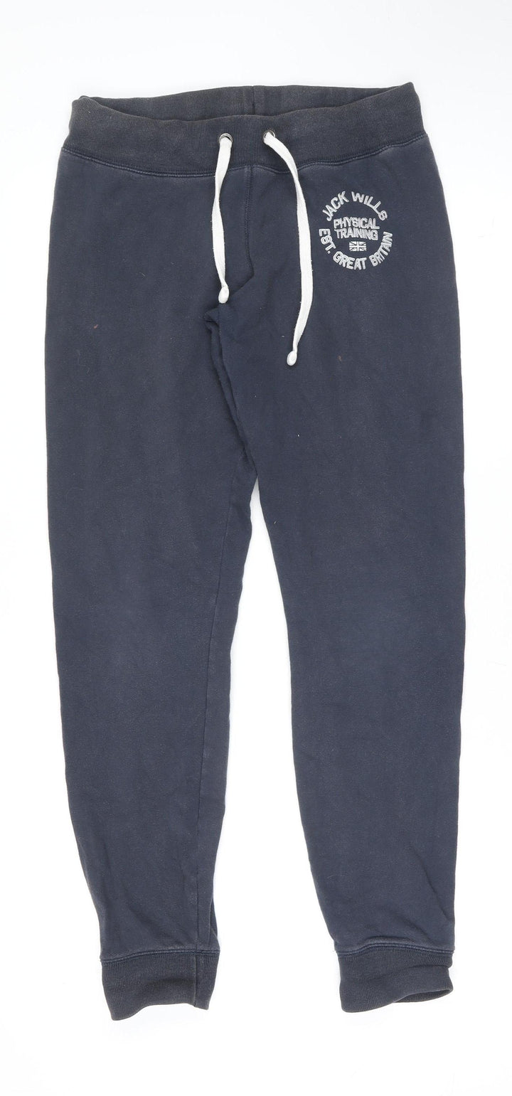 Jack Wills Boys Blue Skinny Fit Jogger Trousers Size 12 Years