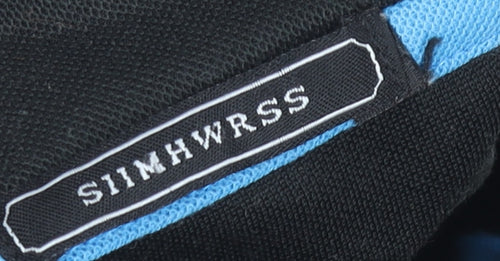 SIIMHWRSS Men's Black Polo Shirt Size M Short Sleeve Polyester
