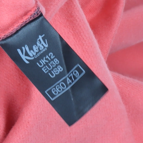 Khost Clothing Women’s Pink High Neck Pullover Jumper UK 12
