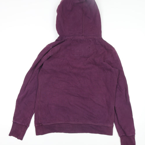 Superdry Womens Purple Hoodie Jumper L Cotton Blend Casual