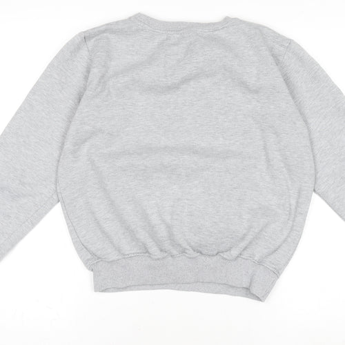 Champion Women Grey Medium Pullover Sweatshirt Logo Crew Neck