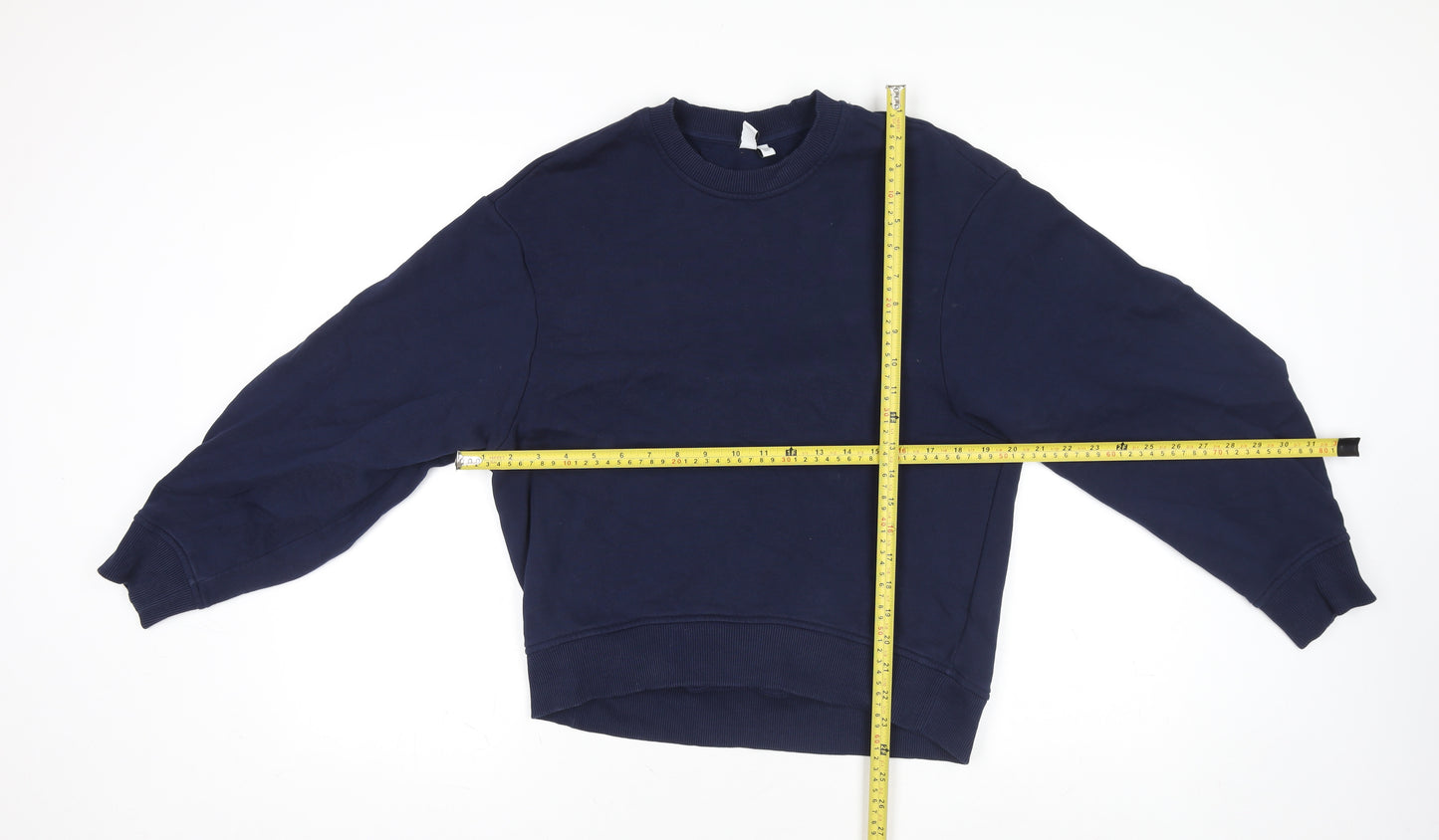 & Other Stories Women Navy Blue XS Crew Neck Pullover Sweatshirt