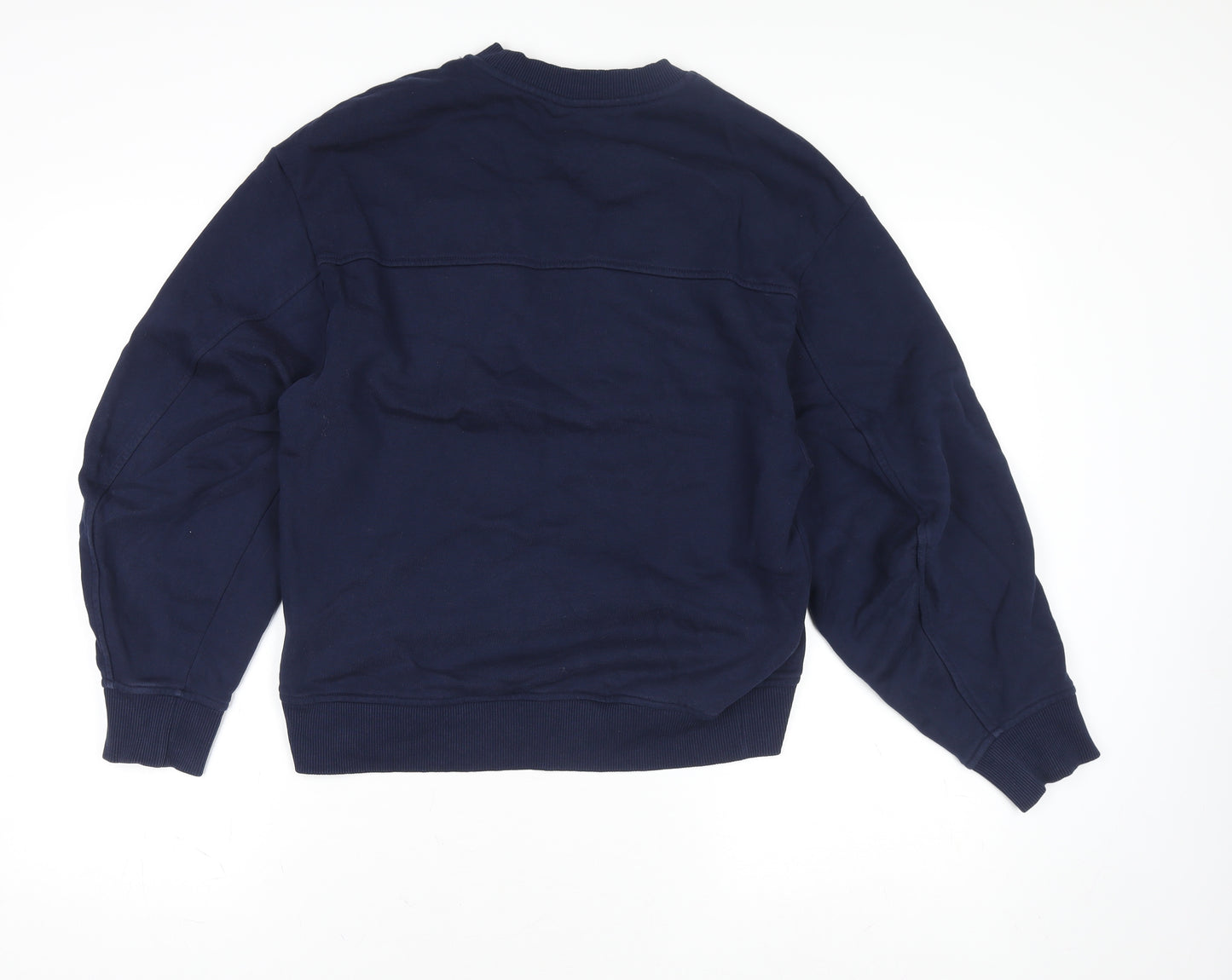 & Other Stories Women Navy Blue XS Crew Neck Pullover Sweatshirt