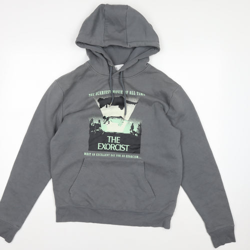 Men's Grey The Exorcist Pullover Hoodie S Horror Graphic
