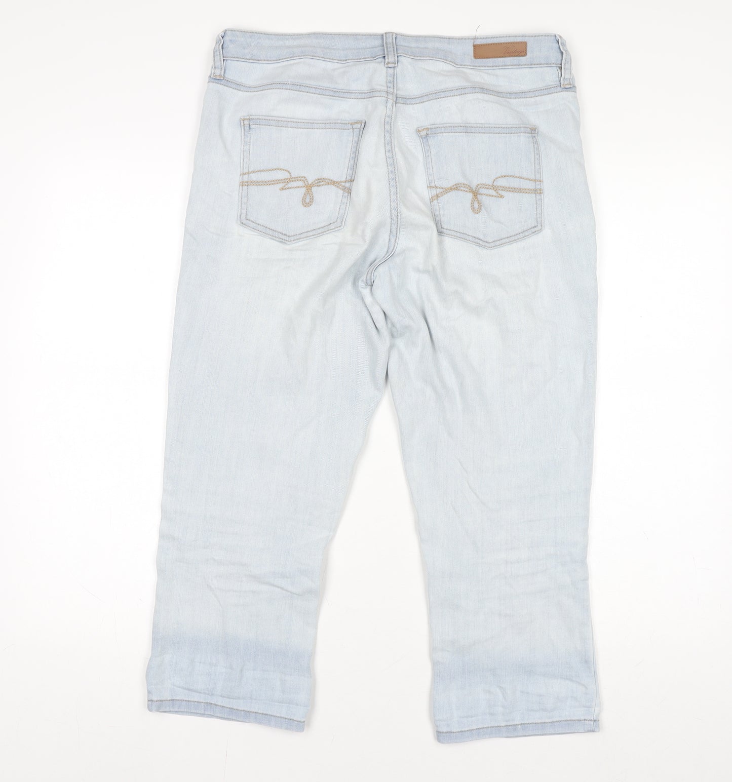 F&F Womens Light Blue Straight Stretch Denim Jeans UK 10