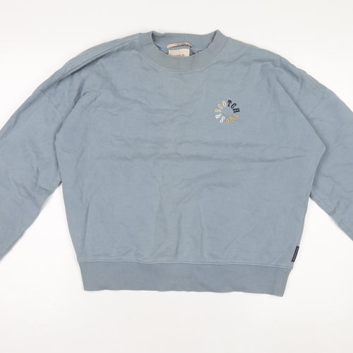 Scotch & Soda Women’s Blue Cotton Crew Neck Pullover Jumper M