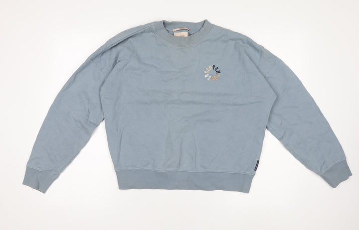 Scotch & Soda Women’s Blue Cotton Crew Neck Pullover Jumper M