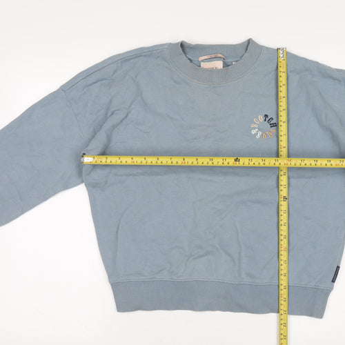 Scotch & Soda Women’s Blue Cotton Crew Neck Pullover Jumper M