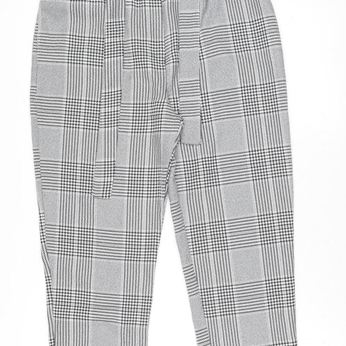 Stylewise Womens Grey Check Trousers Size 12 Workwear