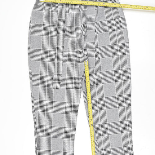 Stylewise Womens Grey Check Trousers Size 12 Workwear