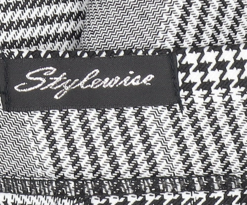 Stylewise Womens Grey Check Trousers Size 12 Workwear