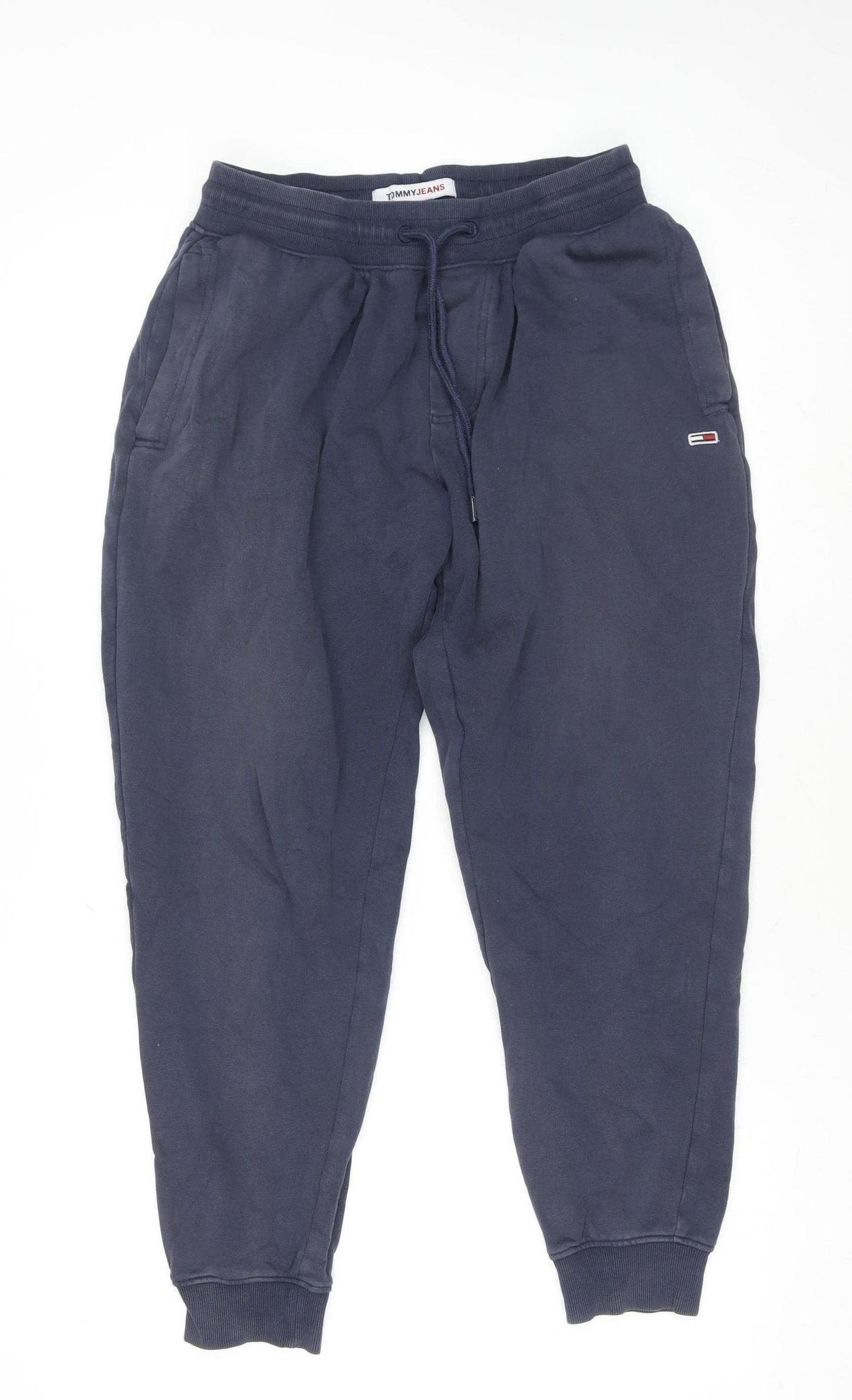 Tommy Jeans Men's Blue Jogger Sweatpants Size M Drawstring Waist