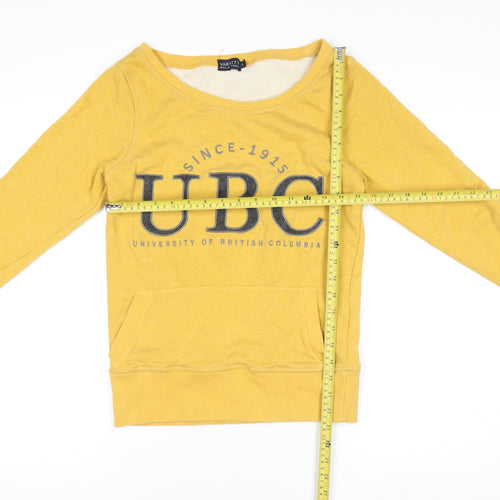 Varsity Collection Unisex Yellow UBC Graphic Long Sleeve Sweatshirt S