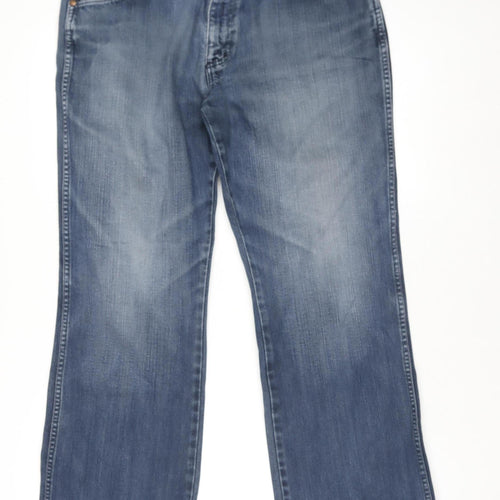 Wrangler Women Blue 16 Straight Leg Mid Rise Denim Jeans